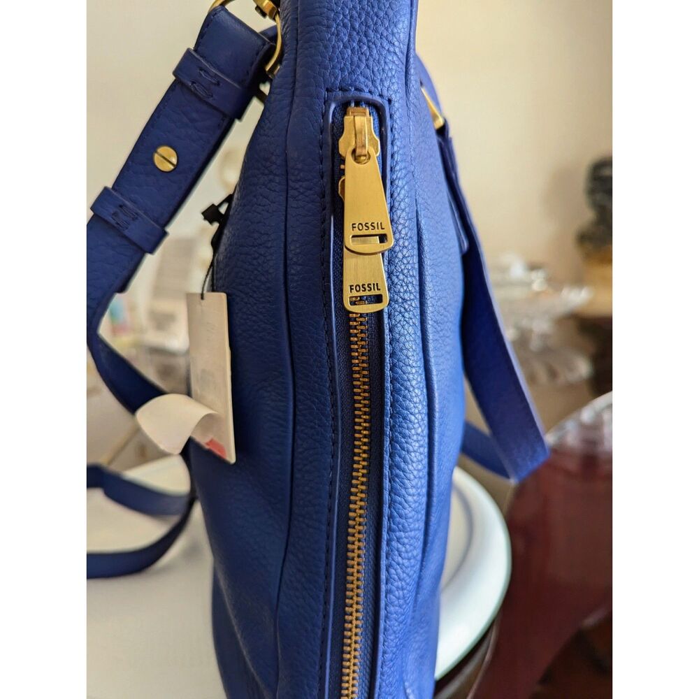 Fossil Royal Blue Leather Crossbody Bag - Picture 4 of 15